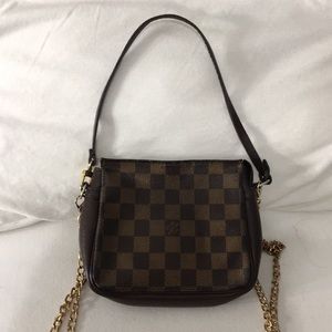 Louis Vuitton Trousse pochette Damier Ebene Louis Vuitton Trousse pochette Damier Ebene